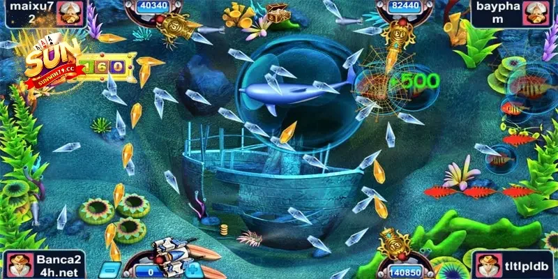 Hệ thống súng và vật phẩm hỗ trợ bắn cá Sunwin