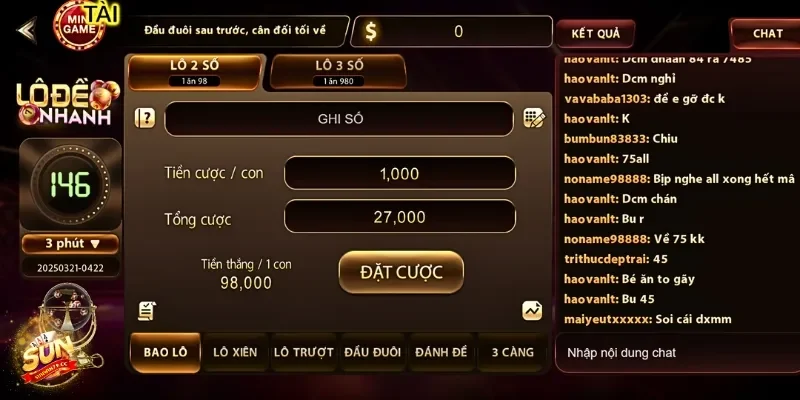 Tham gia chơi đề siêu tốc 3 phút sẽ đem đến tỷ lệ thắng cao và hấp dẫn